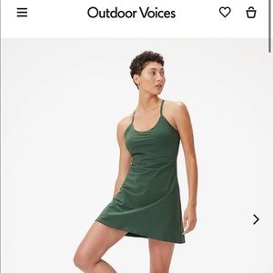 Outdoor Voice Exercise Dress Size M Evergreen